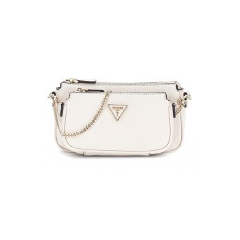 Geanta crossbody din piele ecologica cu etui detasabil - Alb murdar