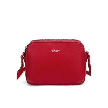Geanta crossbody din piele ecologica Erisia Plus - Rosu