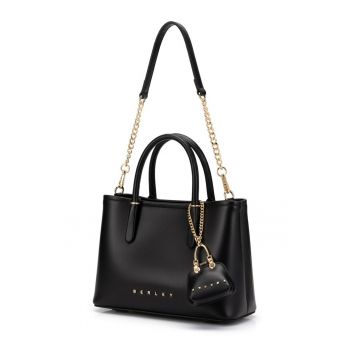 Geanta crossbody din piele ecologica - Negru