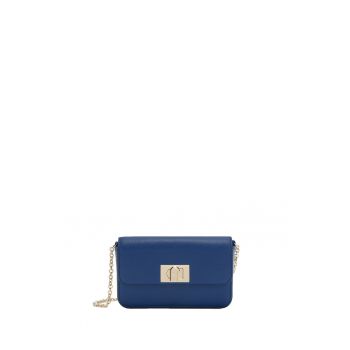 Geanta crossbody din piele Lumina - Denim Blue