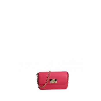 Geanta crossbody din piele Lumina - Fucsia