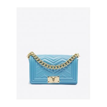 Geanta crossbody Erisia Elite - Auriu/Albastru azur