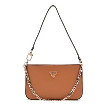 Geanta cu bareta de umar si detaliu logo Noelle II - Caramel