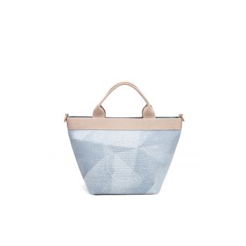 Geanta cu maner si bareta detasabila Lumena - Albastru azur