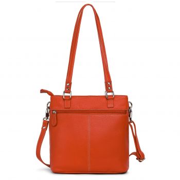 Geanta de dama, Anne GT3853, piele naturala, Orange