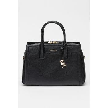 Geanta de piele cu bareta de umar Laila - Negru