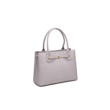 Geanta de piele ecologica cu bareta de umar Elysia Pro - Lila