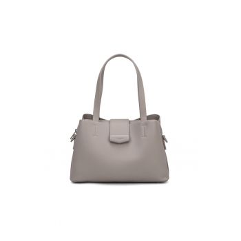 Geanta de piele ecologica cu bareta de umar Emberly - Maro taupe