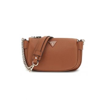 Geanta de piele ecologica cu bareta de umar Fedora - Maro scortisoara