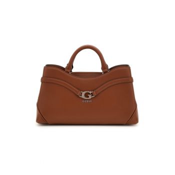 Geanta de piele ecologica cu bareta de umar - Portocaliu stins