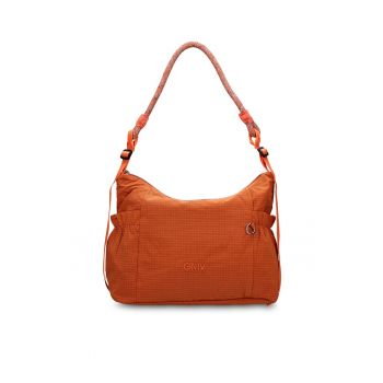 Geanta de piele ecologica cu bareta Solara Chic - Portocaliu