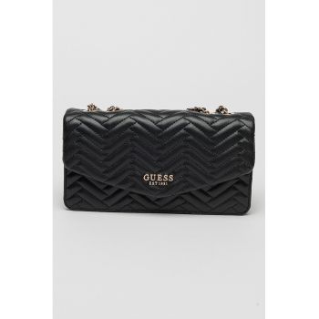 Geanta de piele ecologica cu logo Eda - Negru