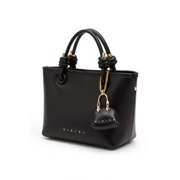 Geanta de piele ecologica cu maner - Negru