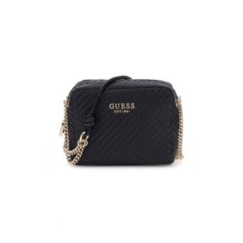 Geanta de umar cu aspect impletit - Negru