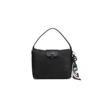 Geanta de umar cu breloc Elora - Negru