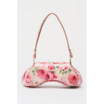 Geanta de umar si imprimeu floral Play - Roz pastel/Alb murdar