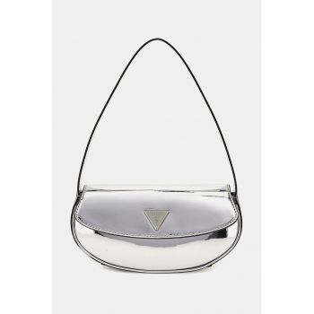 Geanta din piele ecologica cu bareta de umar Arnela - Argintiu