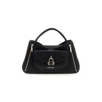 Geanta din piele ecologica cu bareta de umar Jessa - Negru