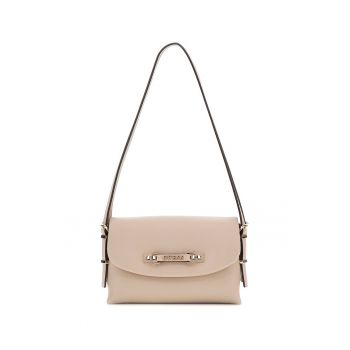 Geanta din piele ecologica cu bareta de umar - Maro taupe deschis