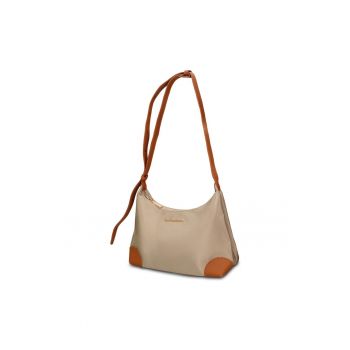 Geanta din piele ecologica cu bareta de umar Zelia Plus - Bej