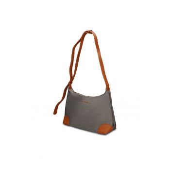 Geanta din piele ecologica cu bareta de umar Zelia Plus - Gri