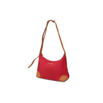Geanta din piele ecologica cu bareta de umar Zelia Plus - Rosu