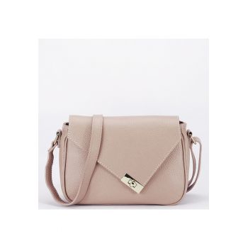 Geanta din piele naturala 8911 12854 - Roz - 17x24x9