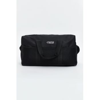 Geanta duffle cu bareta detasabila - Negru