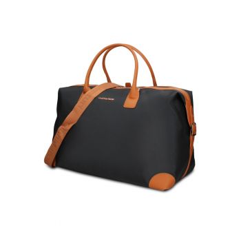 Geanta duffle din piele ecologoca Seraphina Prime - Negru/Maro