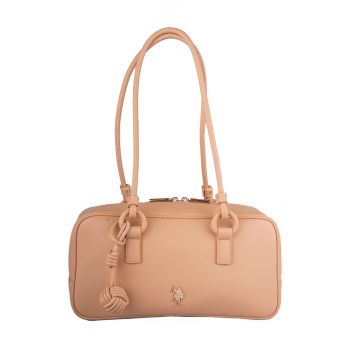 Geanta hobo de piele ecologica - Maro nisip