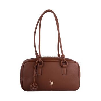 Geanta hobo de piele ecologica - Maro