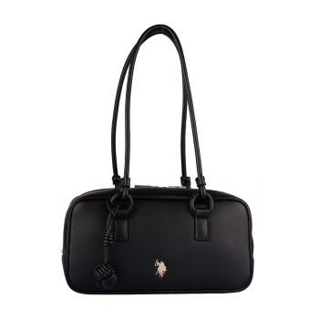 Geanta hobo de piele ecologica - Negru