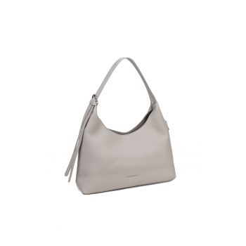 Geanta hobo din piele ecologica Lunaria - Maro taupe deschis