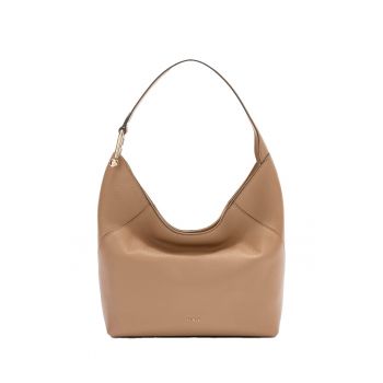 Geanta hobo din piele Novara Nova - Bej inchis