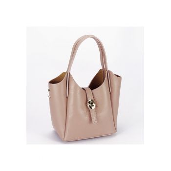 Geanta mica din piele naturala 2057 131 - Roz - 16x16x10