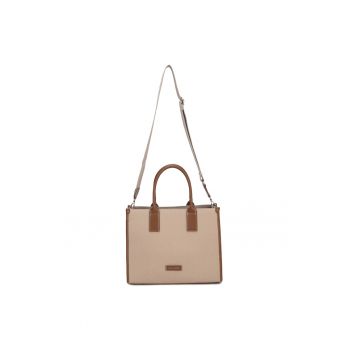 Geanta shopper cu logo discret Celeste Plus - Maro