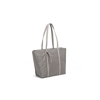 Geanta shopper cu logo Novara Plus - Maro taupe