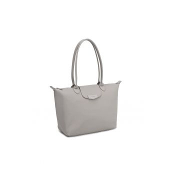 Geanta shopper de piele ecologica Corvus - Maro taupe