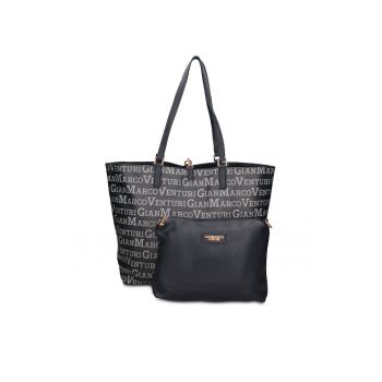 Geanta shopper de piele ecologica cu etui detasabil Valoria Chic - Albastru