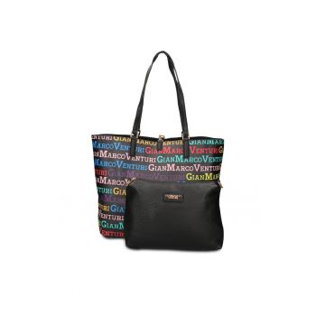 Geanta shopper de piele ecologica cu etui detasabil Valoria Chic - Multicolor