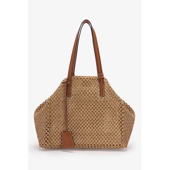 Geanta tote cu decupaje - Bej