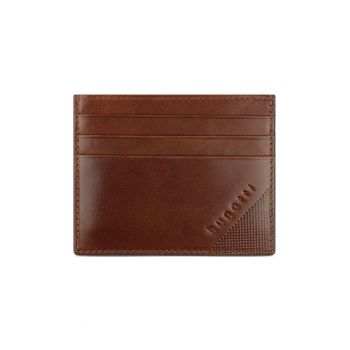 Port carduri smart RFID - piele naturala -  Nobile 49125007 - Maro cognac