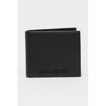 Portofel pliabil cu logo - Negru