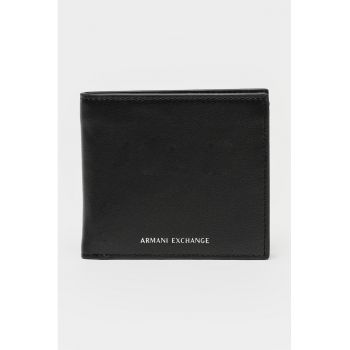 Portofel pliabil de piele - Negru