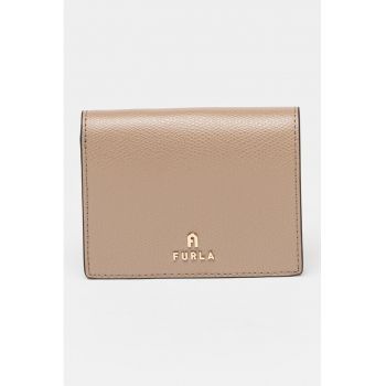 Portofel pliabil din piele Camelia - Maro camel