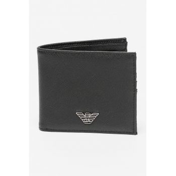 Portofel pliabil din piele ecologica - Negru