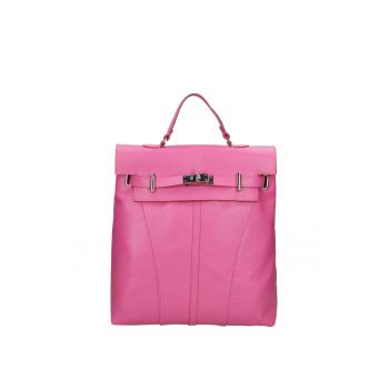 Rucsac convertibil de piele - Roz aprins