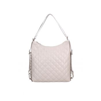 Rucsac convertibil din piele cu model matlasat - Gri