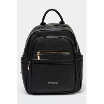 Rucsac de piele ecologica cu barete ajustabila - Negru