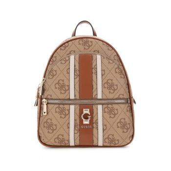 Rucsac de piele ecologica cu model - Maro deschis